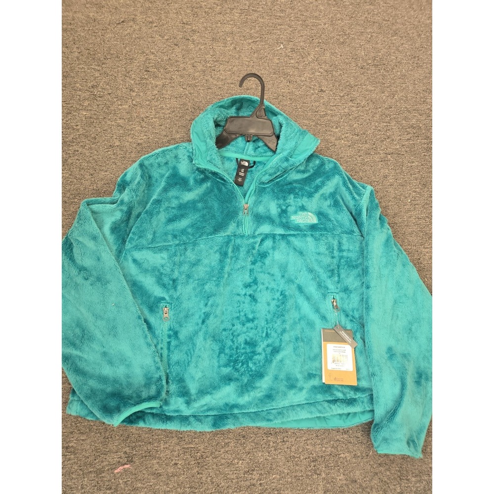 Women's North Face Fleece Pullover Quarter Zip With Hood  Porcelain Green 3X
